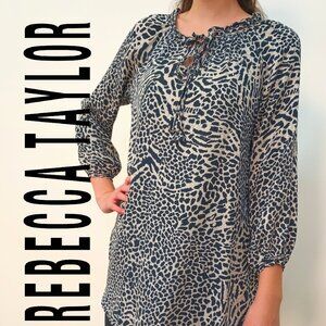 Rebecca Taylor Silk Blouse Tunic Mini  Dress